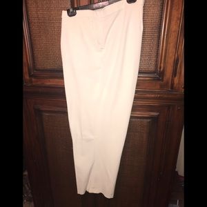 Investments Ivory trousers side pockets  front zip